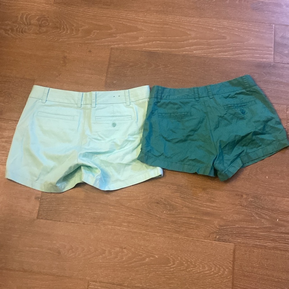 New J.Crew Chino Green Turquoise Shorts Short Lot Broken In Resort Summer 8 M - Picture 4 of 4